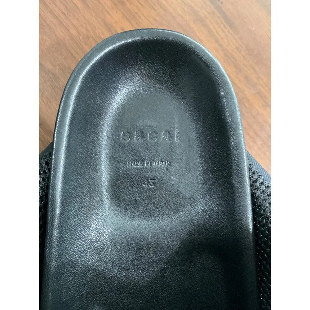 SACAI Pockets Slides in Black 43 10 New With Box Mens Sandals Shoes
